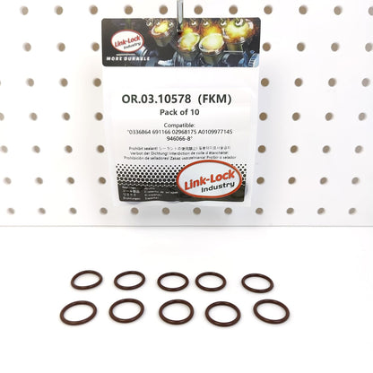 LINK-LOCK 10PCS OR.03.10578 FKM Viton Sealing O-Ring Kit of Steering gear 0336864 691166 02968175 A0109977145 946066-8 For VOLVO For DAF For IVECO For MERCEDES-BENZ