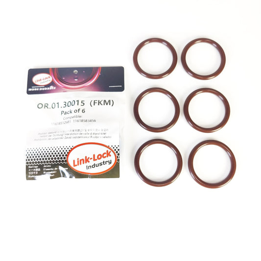 LINK-LOCK 6個 FKM バイキング製Oリング .01.30015 エンジン吸気パイプ用 Oリング 11618512681 11618583456 BMW B37 B47 N47用