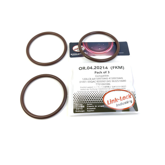LINK-LOCK 3PCS OR.04.20214 FKMバイトン製シーリングOリングキット エアフィルターハウジングインテークホース用 1206.C8 A4159970445 4159970445 01001-00QAC 8200901245 9632510680 7701060386 CITROËN用 MERCEDES-BENZ用