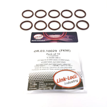 LINK-LOCK 10個組 OR.03.10029 FKM Viton オイル排出スクリュー用シーリングOリングキット 8-94399-398-0 LR158319 4729972045 4729972345 4729972445 A4729972045 A4729972345 A4729972445 SCANIA-DC 13.173 13.174用