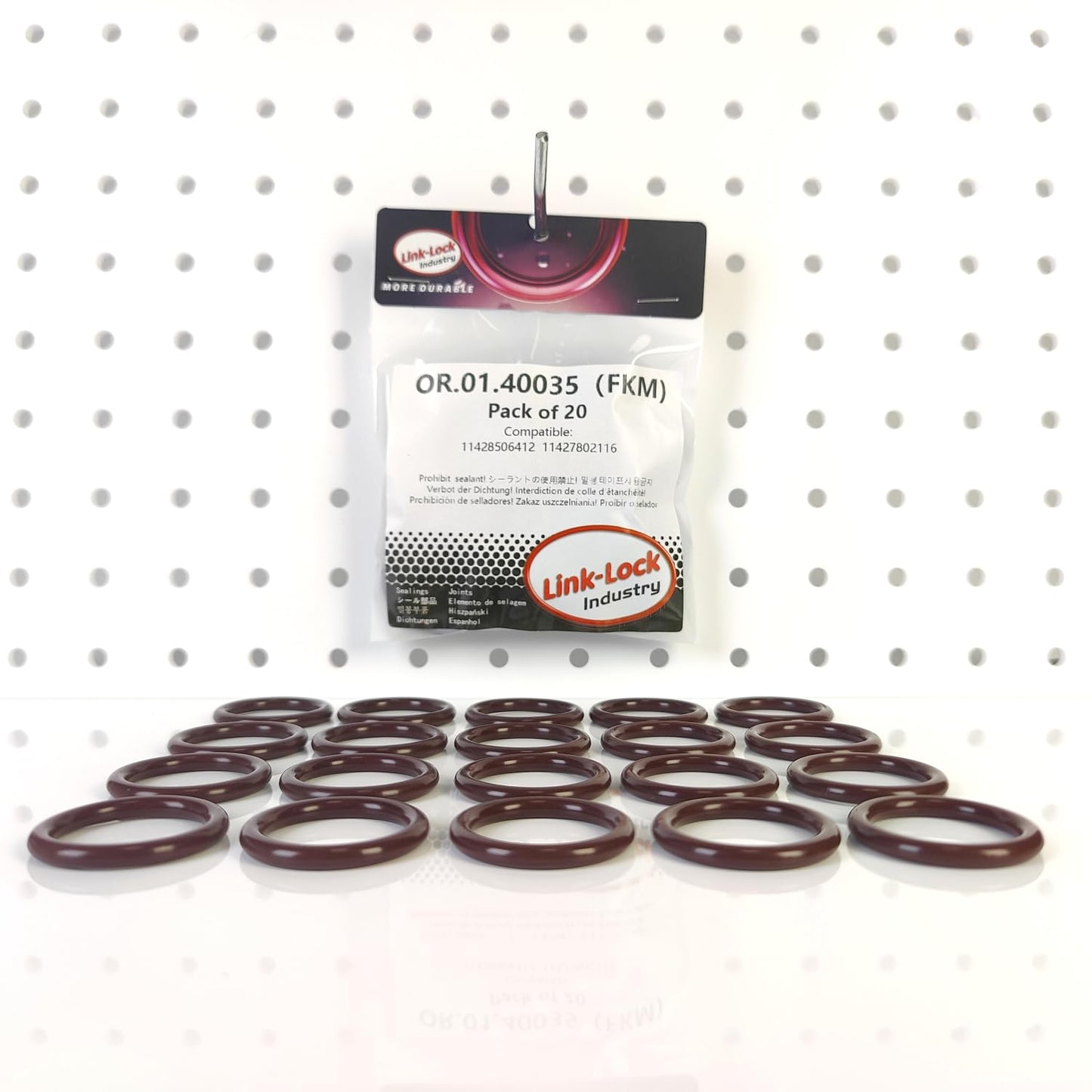 LINK-LOCK 20PCS FKM Viton OR.01.40035 Engine oil cooler O-RING gasket 11428506412  11427802116 for BMW N47