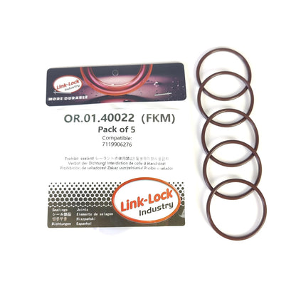 LINK-LOCK 5PCS FKM Viton OR.01.40022 Engine Oil filling port O-RING gasket 07119906276 for BMW N63 S63
