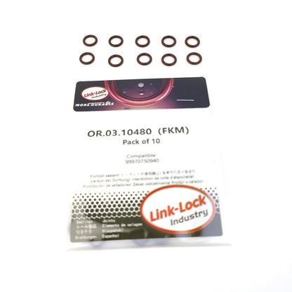 LINK-LOCK 10PCS OR.03.10480 FKM Viton Sealing O-ring Kit of Engine oil cooler 99970750940 For PORSCHE