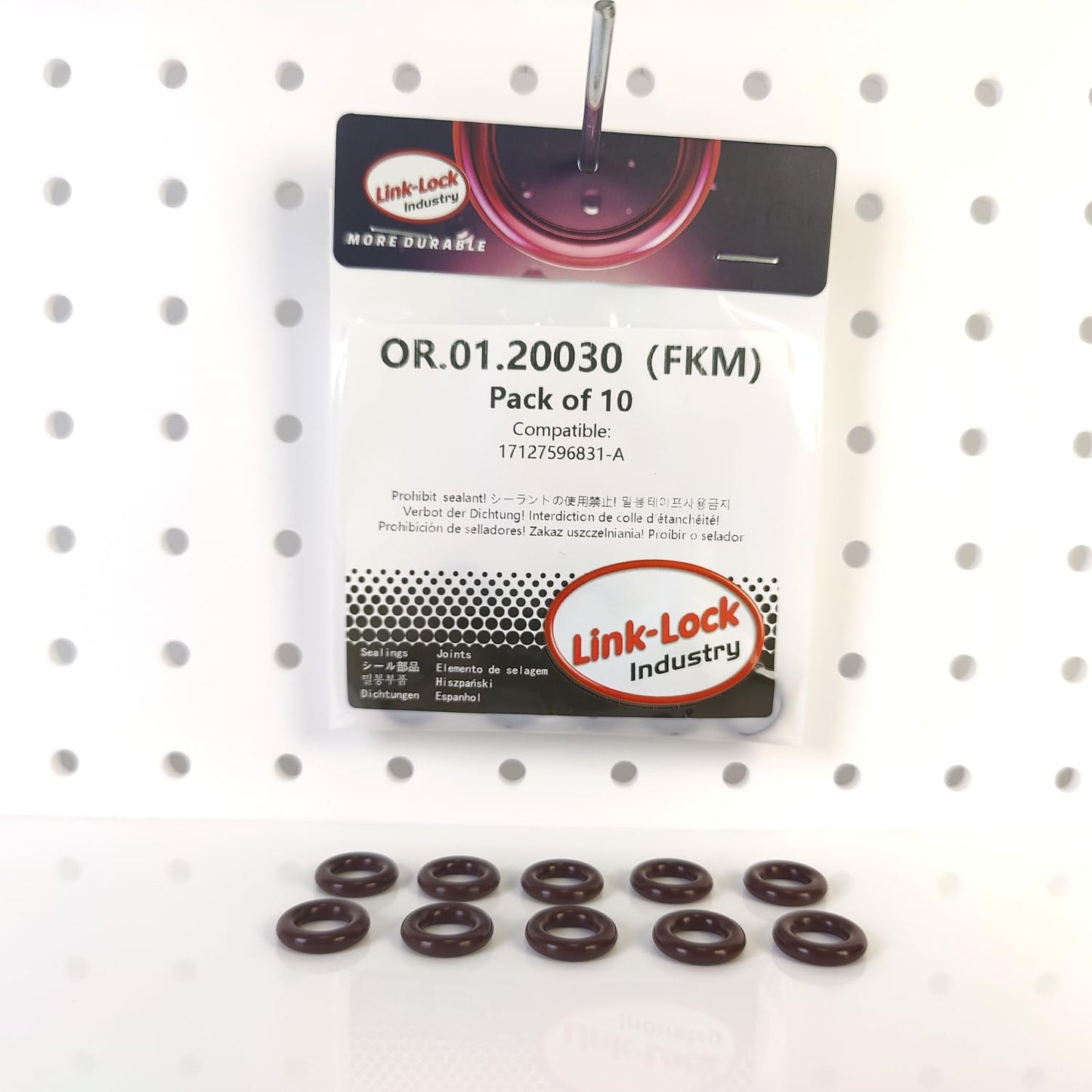 LINK-LOCK 10PCS FKM Viton OR.01.20030 Engine coolant pipe / Water hose O-Ring 17127596831-A for BMW N13