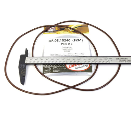 LINK-LOCK 2PCS OR.03.10240 FKM Viton Sealing O-Ring Kit of Air compressor 7400992065 992065 For VOLVO-D13400 D13A380 D13A480 D13A440 For RENAULT TRUCKS-DTI13 DXi 13