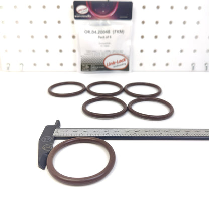 LINK-LOCK 6PCS OR.04.20048 FKM Viton Sealing O-Ring Kit of Oil Cooler Thermostat 9119844 for OPEL for GM