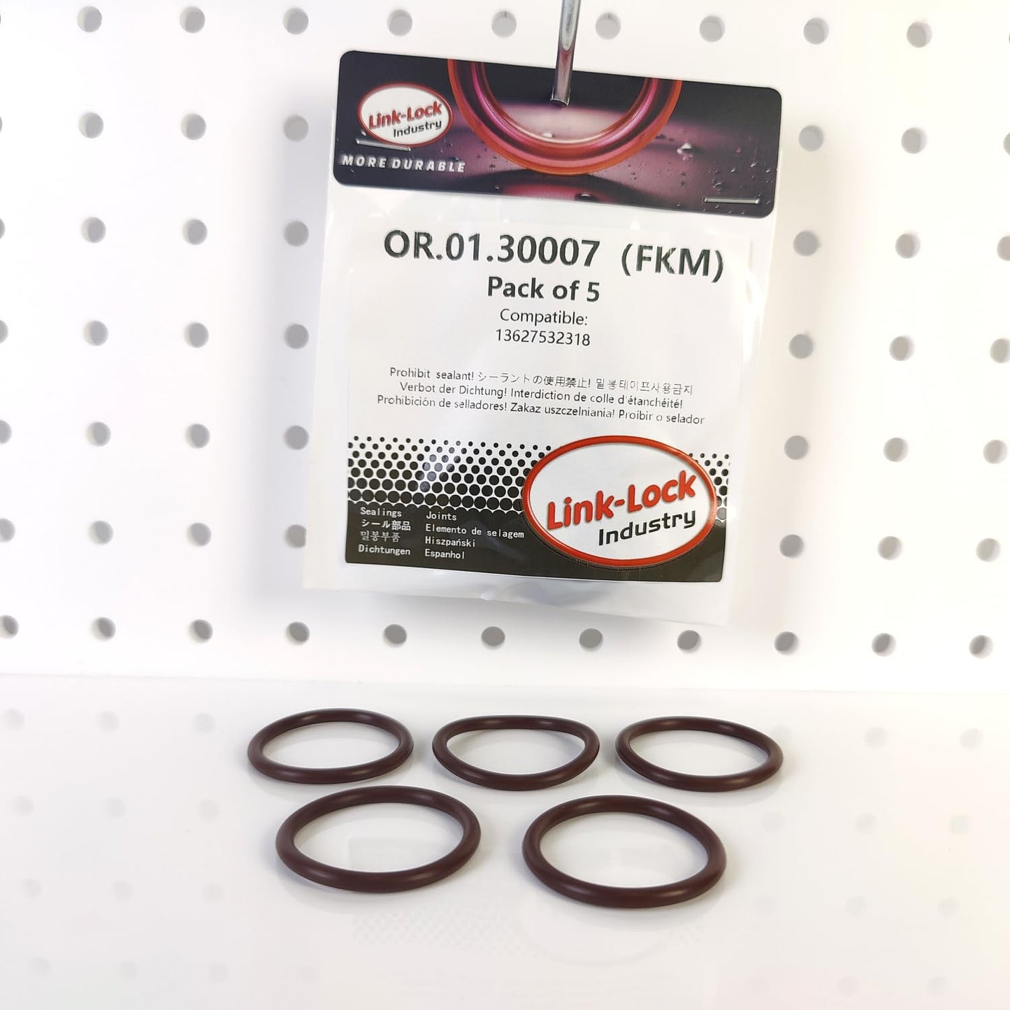 LINK-LOCK 5PCS FKMバイトン OR.01.30007 エンジンインテークパイプOリング 13627532318 BMW N54 N51 N52 N53 N55 M52 M54用