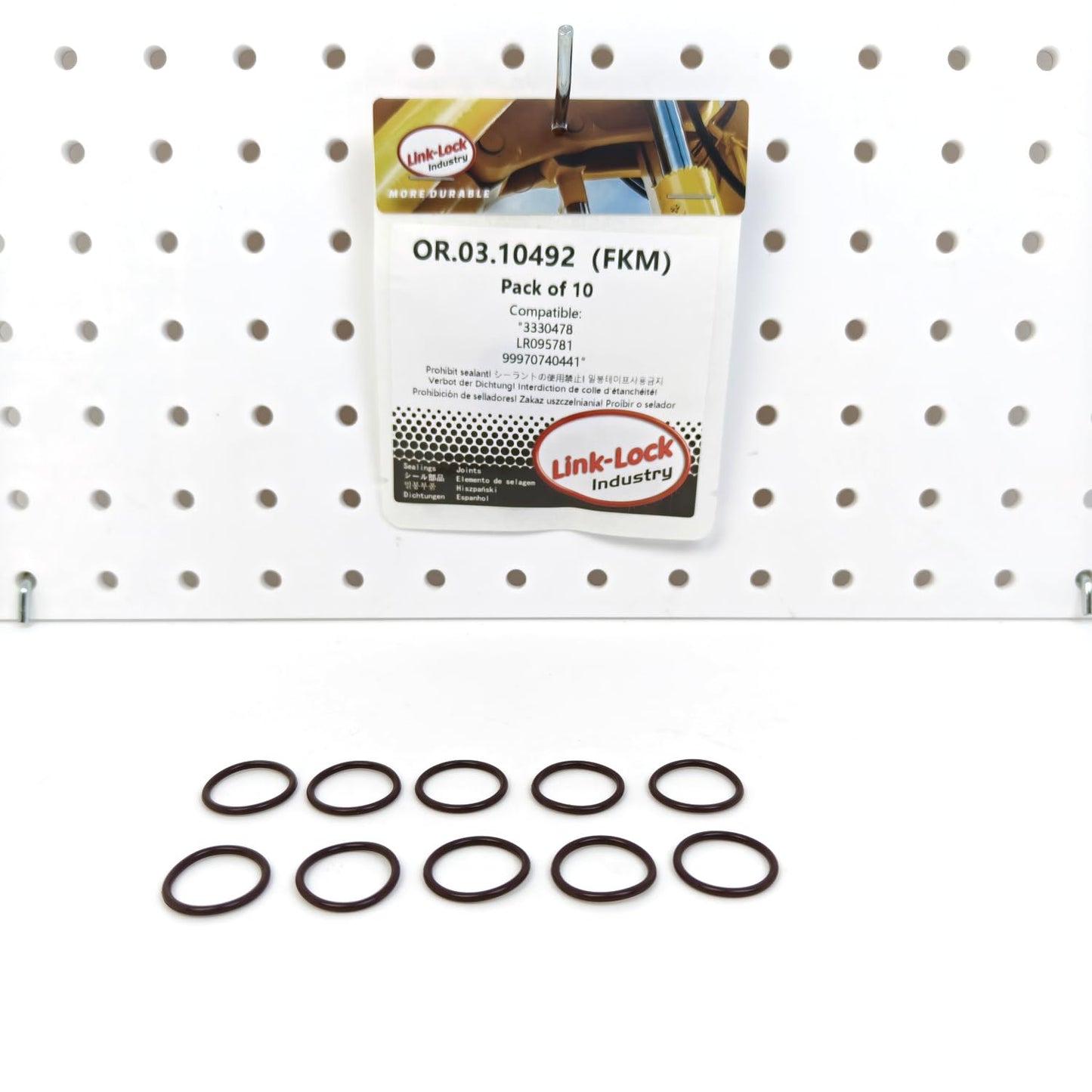LINK-LOCK 10PCS OR.03.10492 FKM Viton Sealing O-Ring Kit of Cylinder head guard cover 3330478 LR095781 99970740441 For CUMMINS For LANROVER For PORSCHE