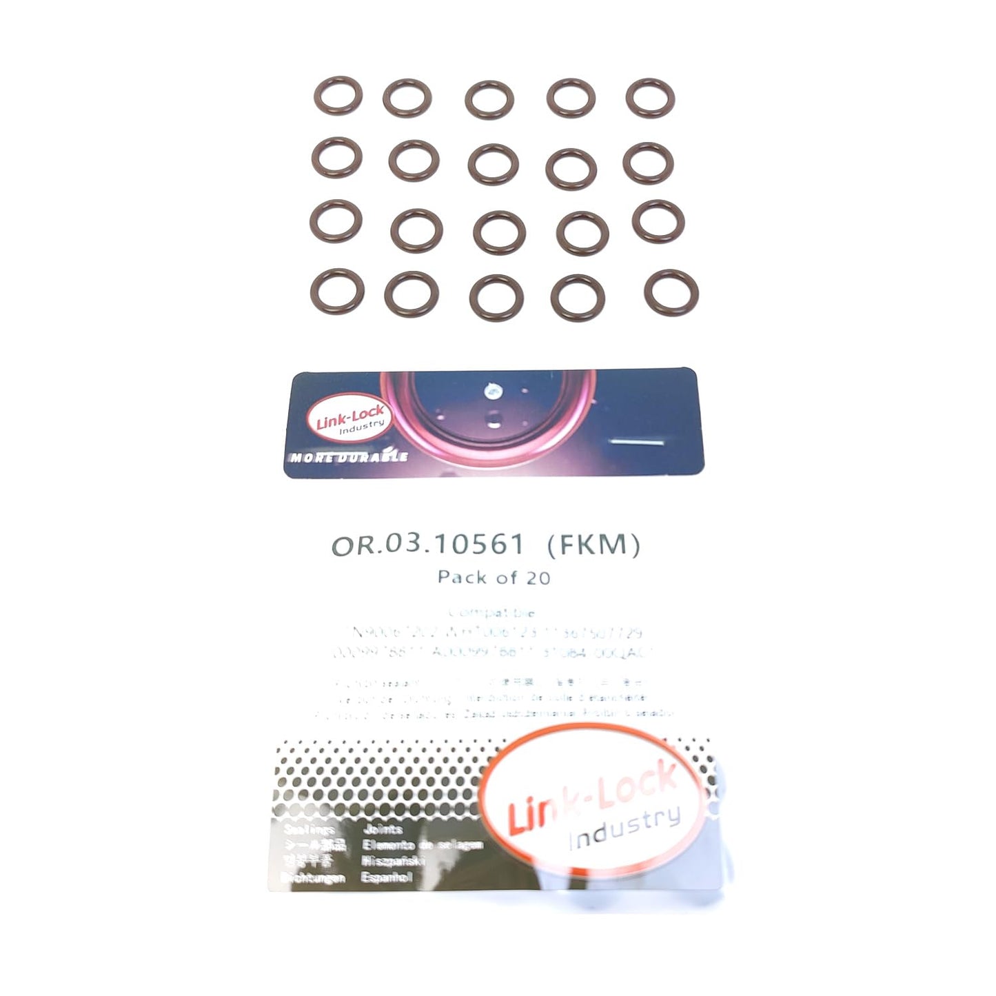 LINK-LOCK 20PCS OR.03.10561 FKMバイトンシーリングOリングキット クーラントパイプライン用 N90067202 WHT006123 11367507729 0009978811 A0009978811 31084-00QAC 日産用 メルセデスベンツ用 アウディ用 VW用