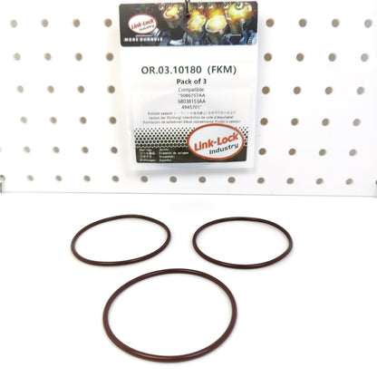 LINK-LOCK 3PCS OR.03.10180 FKM Viton Sealing O-Ring Kit of Clutch cover 5086757AA 68038153AA 4945701 For DODGE-ETH ETC ETJ For RAM-ETJ ETM ETK ETN