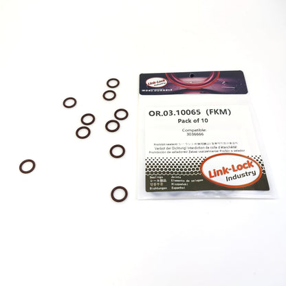 LINK-LOCK 10個入り OR.03.10065 FKMバイトン シールOリングキット エンジンオイルパイプライン用 3036666 CHEVROLET-LST用 CHENGLONG-L315-30 L375-30 DCEC-L375-20用 PACCAR-PX-9 191 PX-9 243用