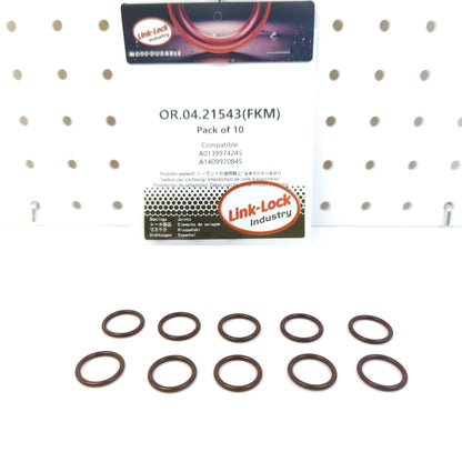 LINK-LOCK 10PCS OR.04.21543 FKM Viton Sealing O-Ring Kit A0139974245 A1409970845 of Refrigerant line For MERCEDES-BENZ-W204-M272 M271 W212-M271 M272 M276
