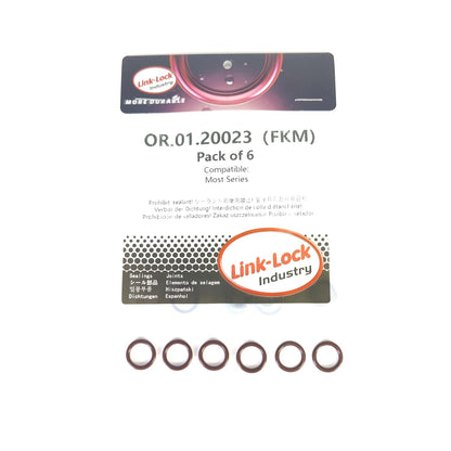 LINK-LOCK 6PCS FKM Viton OR.01.20023 Engine coolant pipe / Water hose O-Ring  for BMW MOST