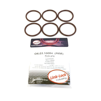 LINK-LOCK 6PCS OR.03.10084 FKM Viton Sealing O-Ring Kit Of Oil filter cover 68031598AB 4709970645 A4709970645 For MERCEDES-BENZ 471.936 471.959 OM471.900 OM471.901 471.961 471.967 471.943