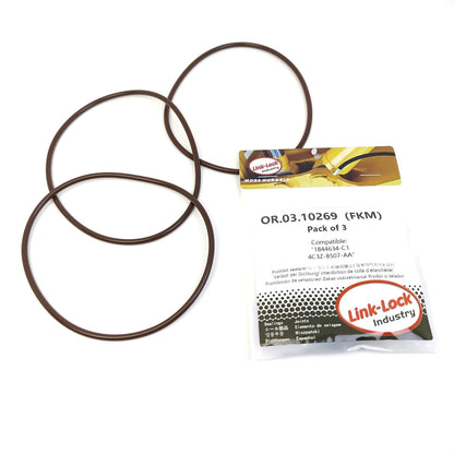 LINK-LOCK 3PCS OR.03.10269 FKM Viton Sealing O-Ring Kit of Water Pump 1844634-C1 4C3Z-8507-AA For FORD USA-6.0HU2U 99Y4 99R4 T60DV0I