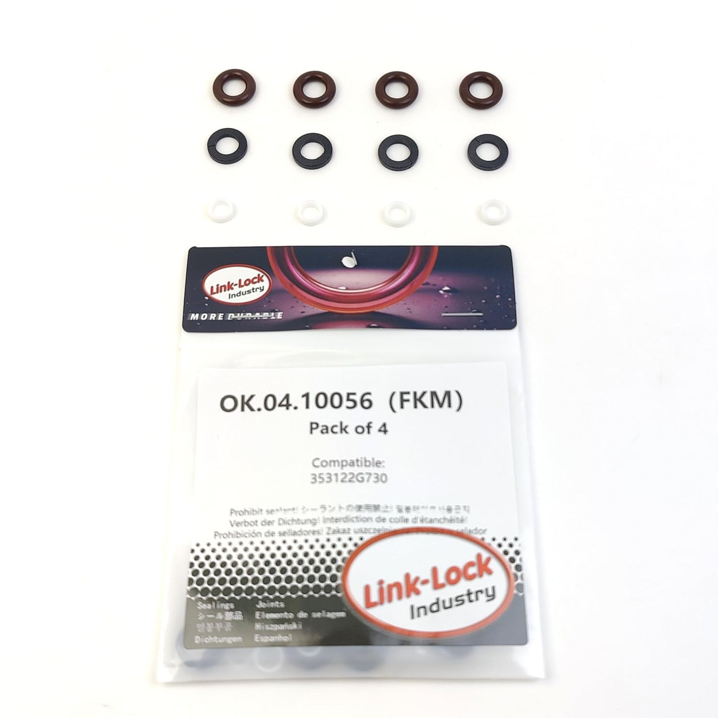 LINK-LOCK 4Set OK.04.10056 fuel injector repair kit 353122G730 with FKM Viton O-RING For HYUNDAI For KIA 2.4L L4