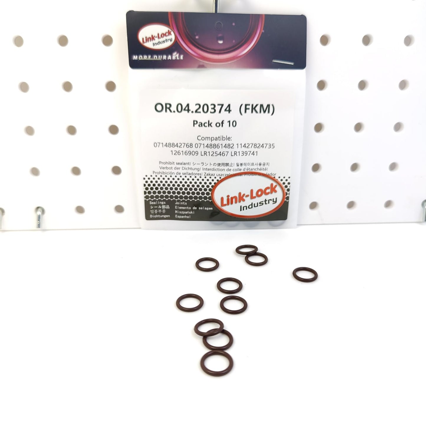 LINK-LOCK 10個 OR.04.20374 FKM Viton 水コネクター/充電器用Oリングキット 07148842768 07148861482 11427824735 12616909 LR125467 LR139741 BMW用 シボレー用 ランドローバー用 スズキ用