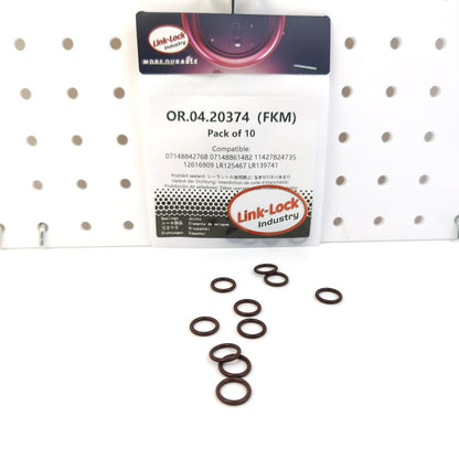 LINK-LOCK 10個 OR.04.20374 FKM Viton 水コネクター/充電器用Oリングキット 07148842768 07148861482 11427824735 12616909 LR125467 LR139741 BMW用 シボレー用 ランドローバー用 スズキ用