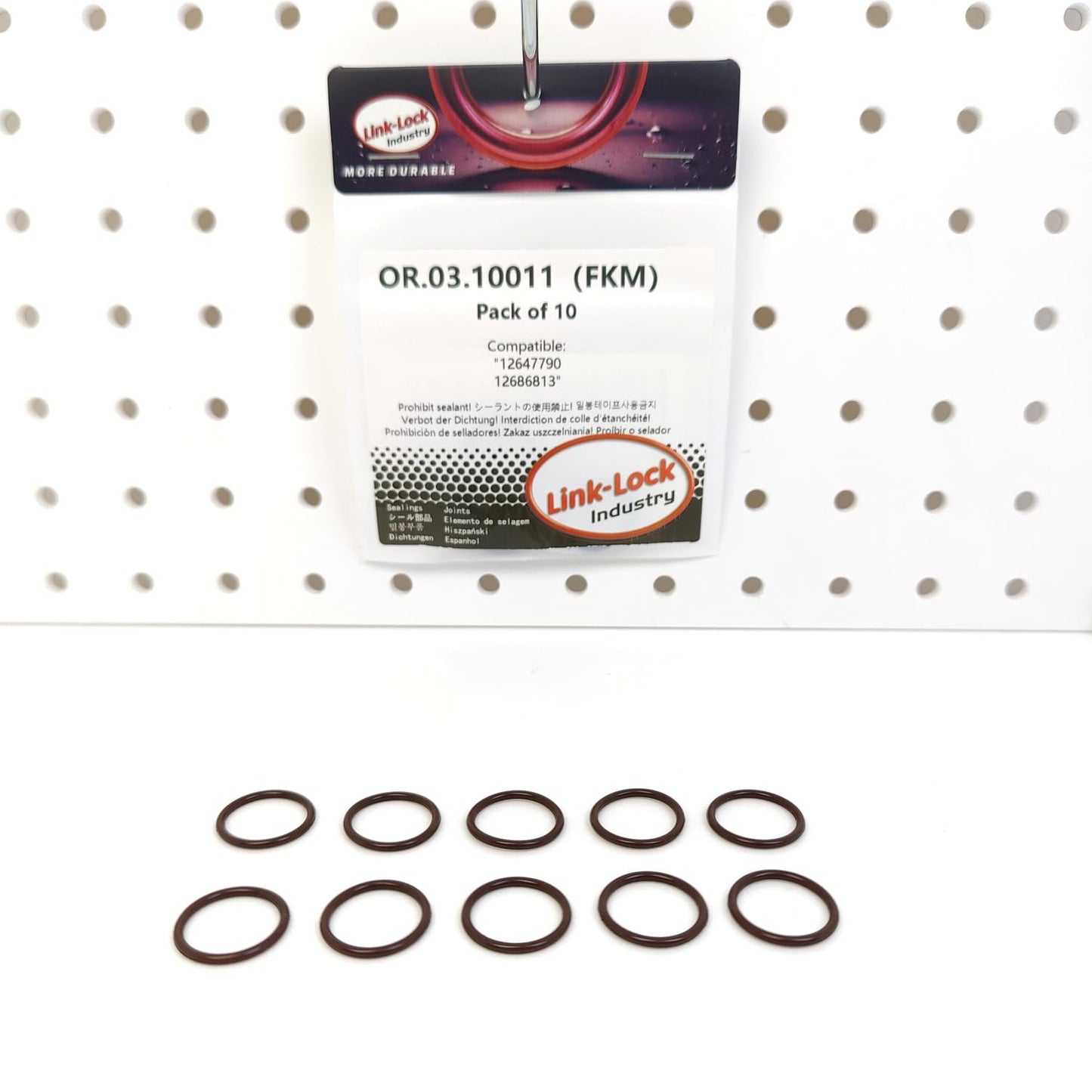 LINK-LOCK 10PCS OR.03.10011 FKM Viton Sealing O-Ring Kit Of Fuel injector bracket 12647790 12686813 For OPEL-D15 F15 For BUICK For CADILLAC For CHEVROLET
