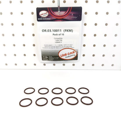 LINK-LOCK 10PCS OR.03.10011 FKM Viton Sealing O-Ring Kit Of Fuel injector bracket 12647790 12686813 For OPEL-D15 F15 For BUICK For CADILLAC For CHEVROLET