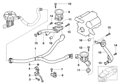LINK-LOCK 8PCS FKM Viton OR.01.30009 Engine intake pipe O-RING 11727541417 for BMW N62
