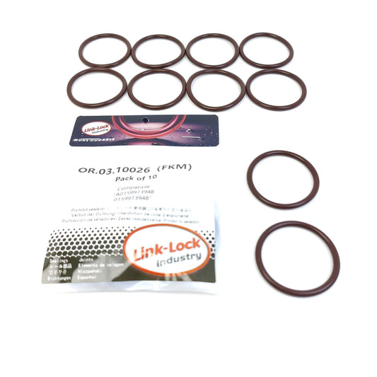 LINK-LOCK 10PCS OR.03.10026 FKM Viton エンジンオイルレベルセンサー用Oリングキット A0159973948 0159973948 メルセデスベンツ M111.941 M111.945 OM606.912