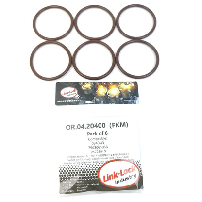 LINK-LOCK 6PCS OR.04.20400 FKM Viton Sealing O-Ring Kit of Intake Manifold 0348.43 7903065056 947381-0 for CITROËN for PEUGEOT for RENAULT for VOLVO