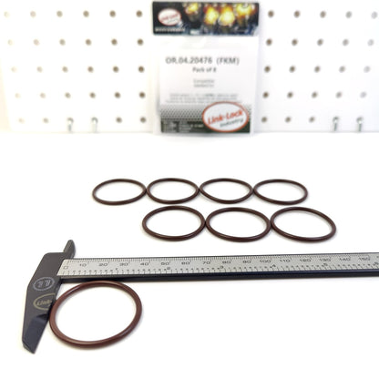 LINK-LOCK 8PCS OR.04.20476 FKM Viton Sealing O-Ring Kit of Cooling Water Pipe N90903701 for AUDI