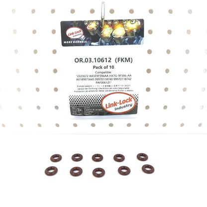 LINK-LOCK 10PCS OR.03.10612 FKM Viton Sealing O-Ring Kit of Fuel injector 2223672 AA5E9F596AA HX7G-9F596-AA A0189973645 99970118740 99970118742 PAF006121 For FORD For MERCEDES-BENZ For PORSCHE