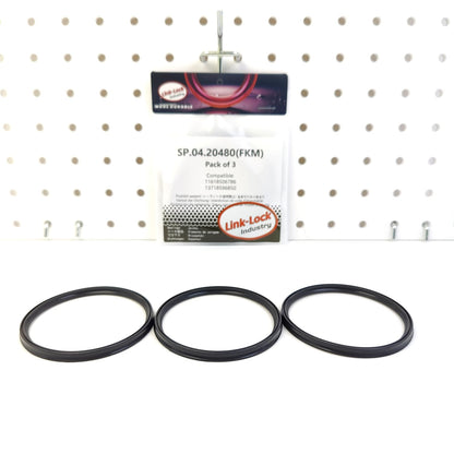 LINK-LOCK 3PCS FKM Sealing RING Kit 11618506786 13718596850 of Boost intake hose For BMW-E81 E87 N47 F45 F23 N20 N55 For MERCEDES-BENZ-M271