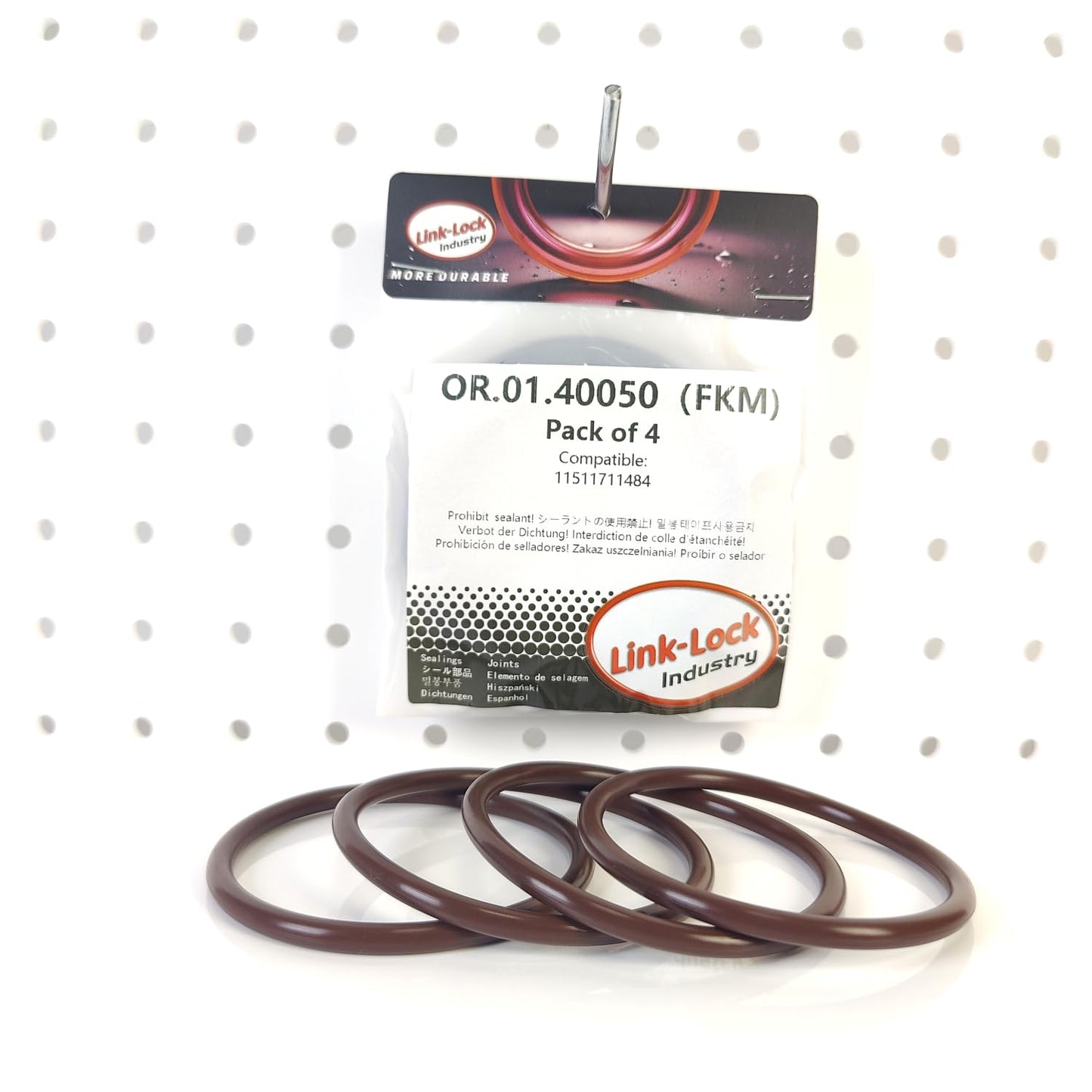 LINK-LOCK 4PCS FKM Viton OR.01.40050 エンジン冷却水ポンプOリングガスケット 11511711484 BMW S65 M52 M54用