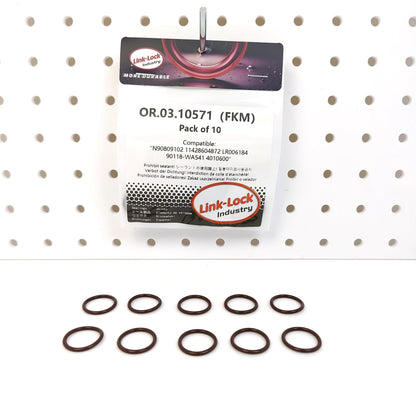 LINK-LOCK 10PCS OR.03.10571 FKM バイトン シーリングOリングキット 排気ガスターボチャージャー用 N90809102 11428604872 LR006184 90118-WA541 4010600 AUDI、VW、BMW、COMMINS、LAND ROVER、TOYOTAに対応