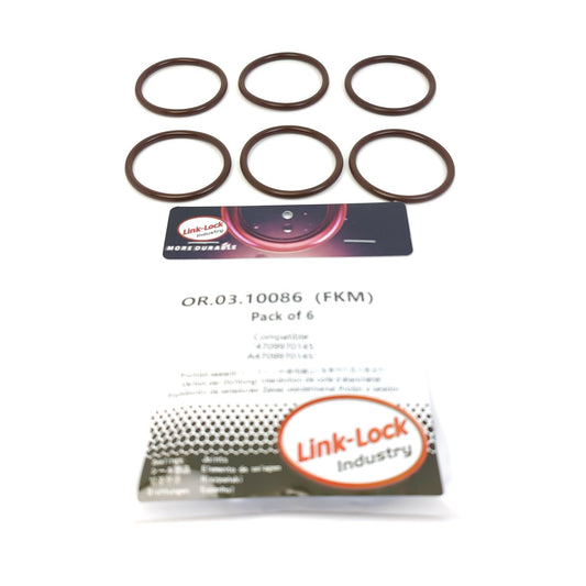 LINK-LOCK 6個組 OR.03.10086 FKMバイトン製 エンジンオイルクーラー用Oリングキット 4709970145 A4709970145 MERCEDES-BENZ-OM470用 FUSO(MITSUBISHI)-6R20 OM470用 MTU-6R1100C11 6R1100C31用