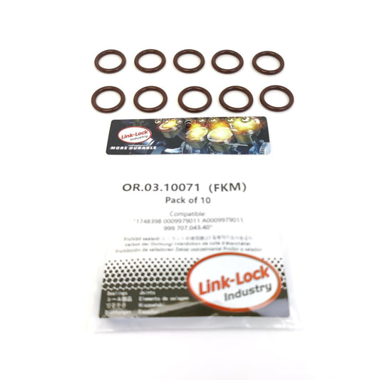 LINK-LOCK 10PCS OR.03.10071 FKM ビトンシーリングOリングキット エンジンオイルパイプライン用 1748398 0009979011 A0009979011 999.707.043.40 ランドローバー-M57 M52 M62 M63 ロールスロイス-N73 N74 メルセデスベンツ用