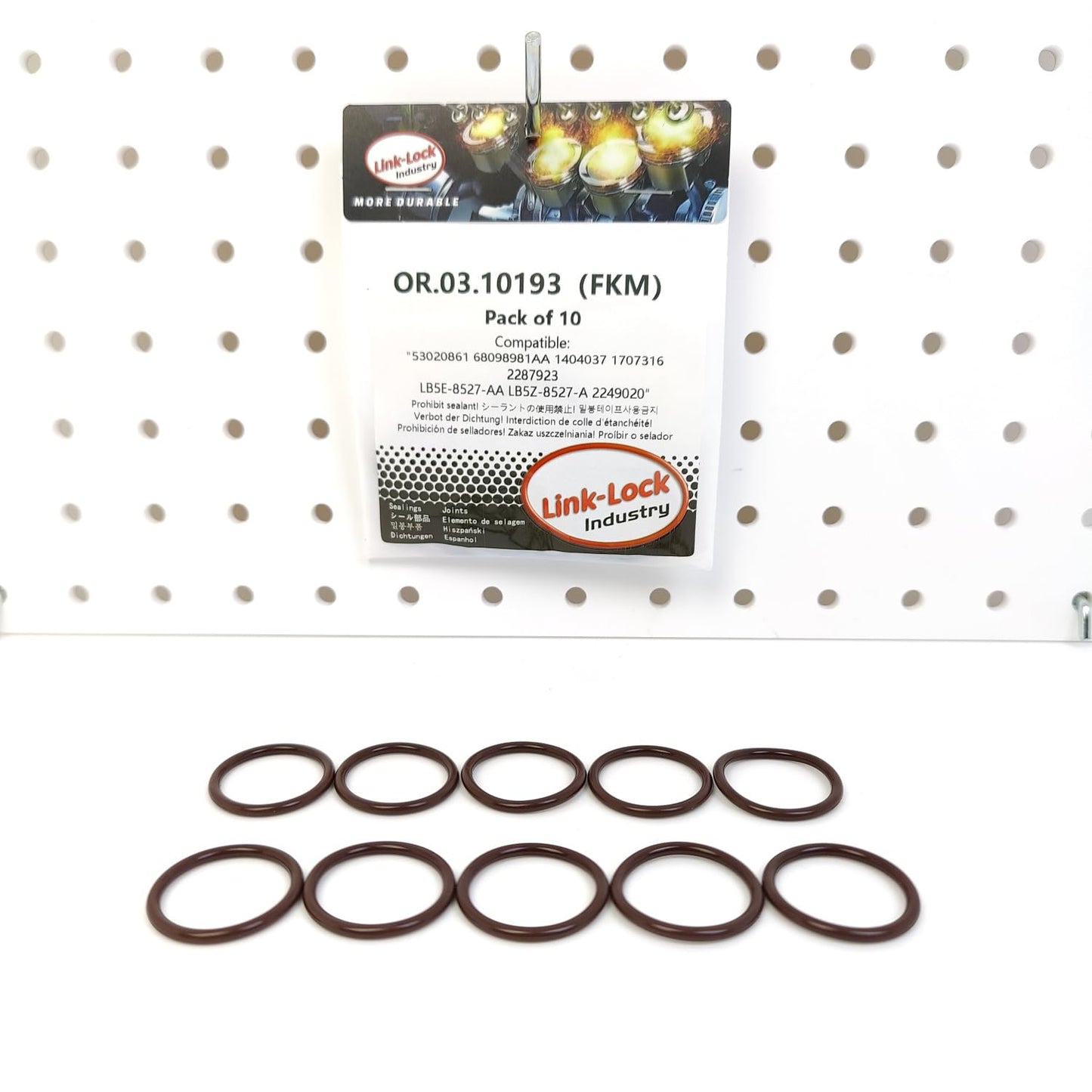 LINK-LOCK 10PCS OR.03.10193 FKM Viton Sealing O-Ring Kit of Oil Suction Pipe 53020861 68098981AA 1404037 1707316 2287923 LB5E-8527-AA LB5Z-8527-A 2249020 For CHRYSLER-ESF For JEEP-EKG For MITSUBISHI