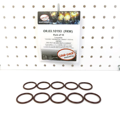 LINK-LOCK 10PCS OR.03.10193 FKM Viton Sealing O-Ring Kit of Oil Suction Pipe 53020861 68098981AA 1404037 1707316 2287923 LB5E-8527-AA LB5Z-8527-A 2249020 For CHRYSLER-ESF For JEEP-EKG For MITSUBISHI
