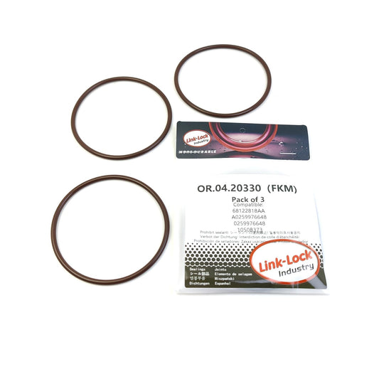LINK-LOCK 3PCS OR.04.20330 FKM Viton Sealing O-Ring Kit of Oil Filter 68122818AA A0259976648 0259976648 1050B373 for JEEP for MERCEDES-BENZ for MITSUBISHI