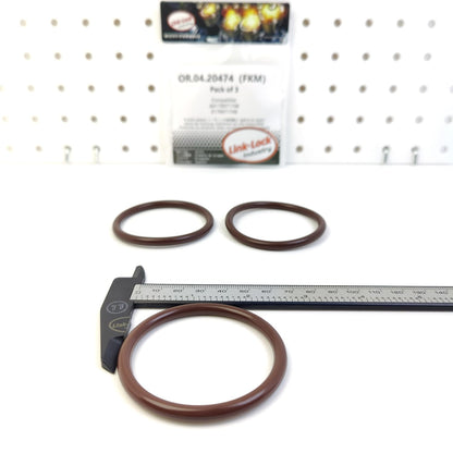LINK-LOCK 3PCS OR.04.20474 FKM Viton Sealing O-Ring Kit of Exhaust Manifold A0179971748 0179971748 for MERCEDES-BENZ