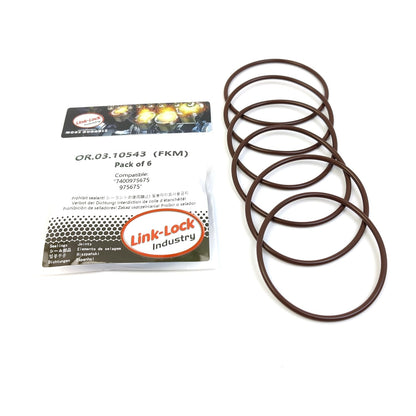 LINK-LOCK 6PCS OR.03.10543 FKMバイトン 66×3 シーリング ユニバーサルOリングキット 7400975675 975675 ボルボ ルノートラック用