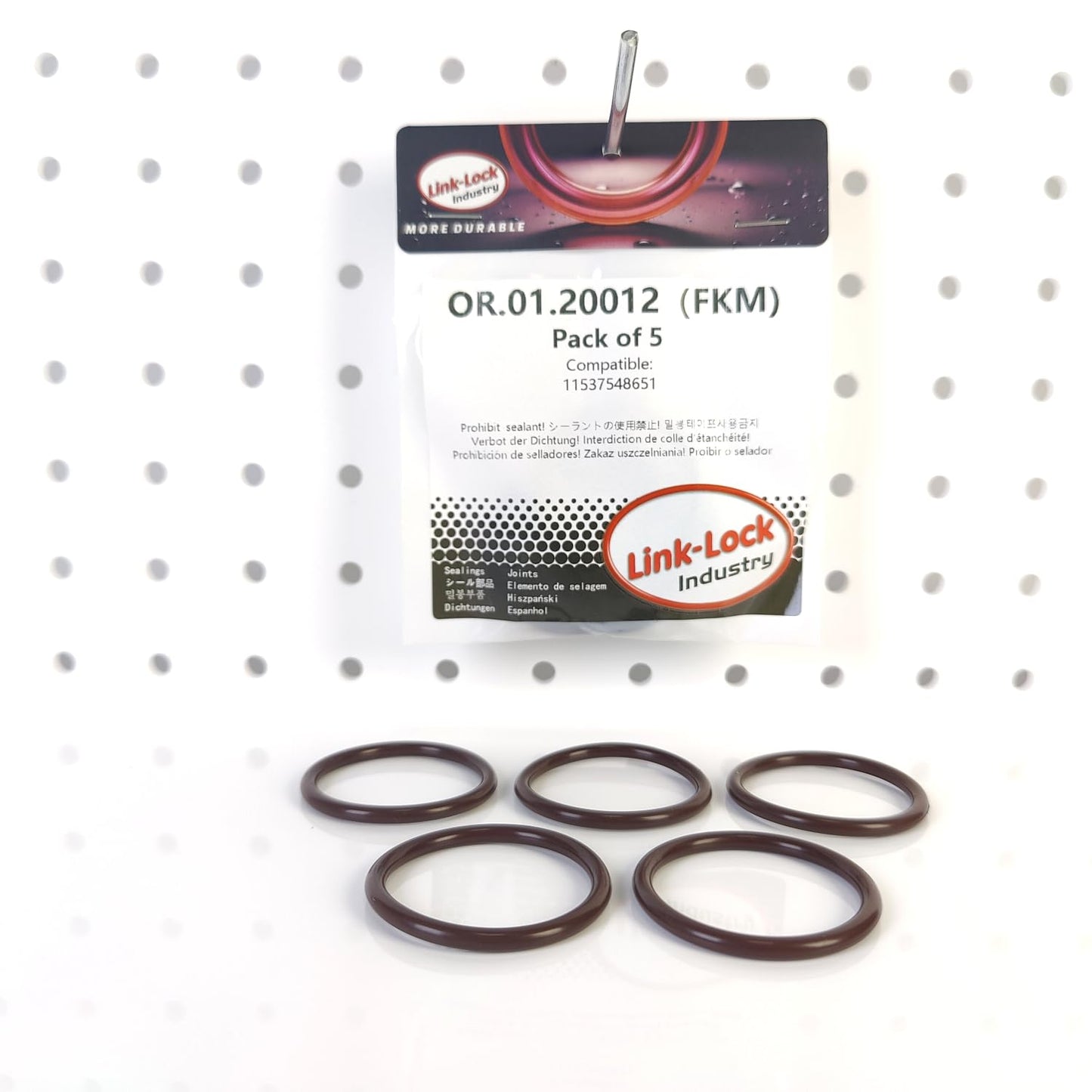 LINK-LOCK 5PCS FKM Viton OR.01.20012 Engine coolant pipe / Water hose O-Ring 11537548651 for BMW N13 N12 N14 N16 N18
