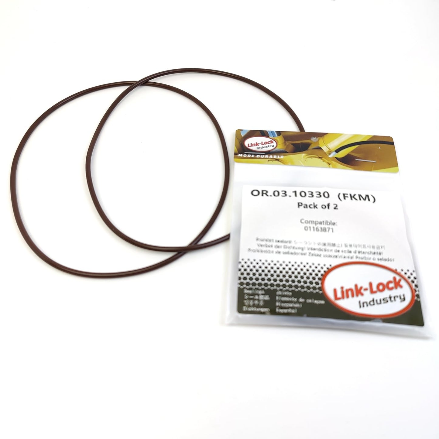 LINK-LOCK 2PCS OR.03.10330 FKM Viton Sealing O-Ring Kit of Cylinder Liner 01163871 For DEUTZ-F6L F8K F10L F12L
