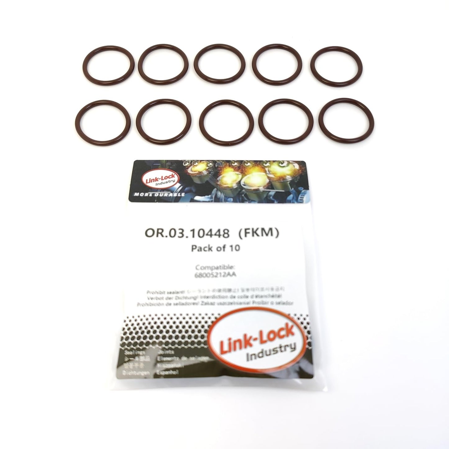 LINK-LOCK 10PCS OR.03.10448 FKM Viton 28×3 Sealing O-ring Kit of valve 68005212AA For CHRYSLER For JEEP