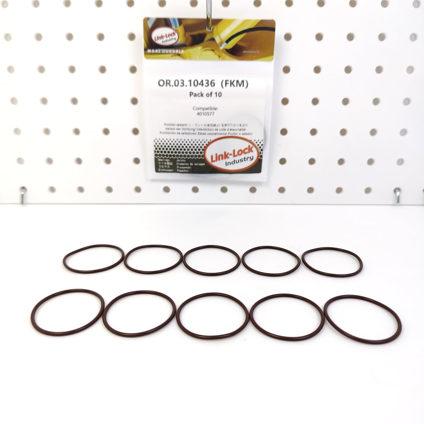 LINK-LOCK 10個 OR.03.10436 FKMバイトン 34×1.9 シール ユニバーサルOリングキット 4010577 CUMMINS用