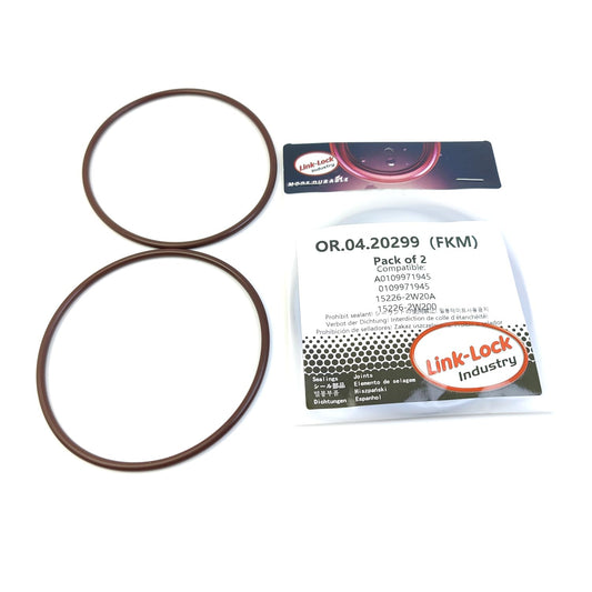 LINK-LOCK 2個 OR.04.20299 FKMバイトンオイルフィルターOリングキット A0109971945 0109971945 15226-2W20A 15226-2W200 メルセデスベンツ 日産用