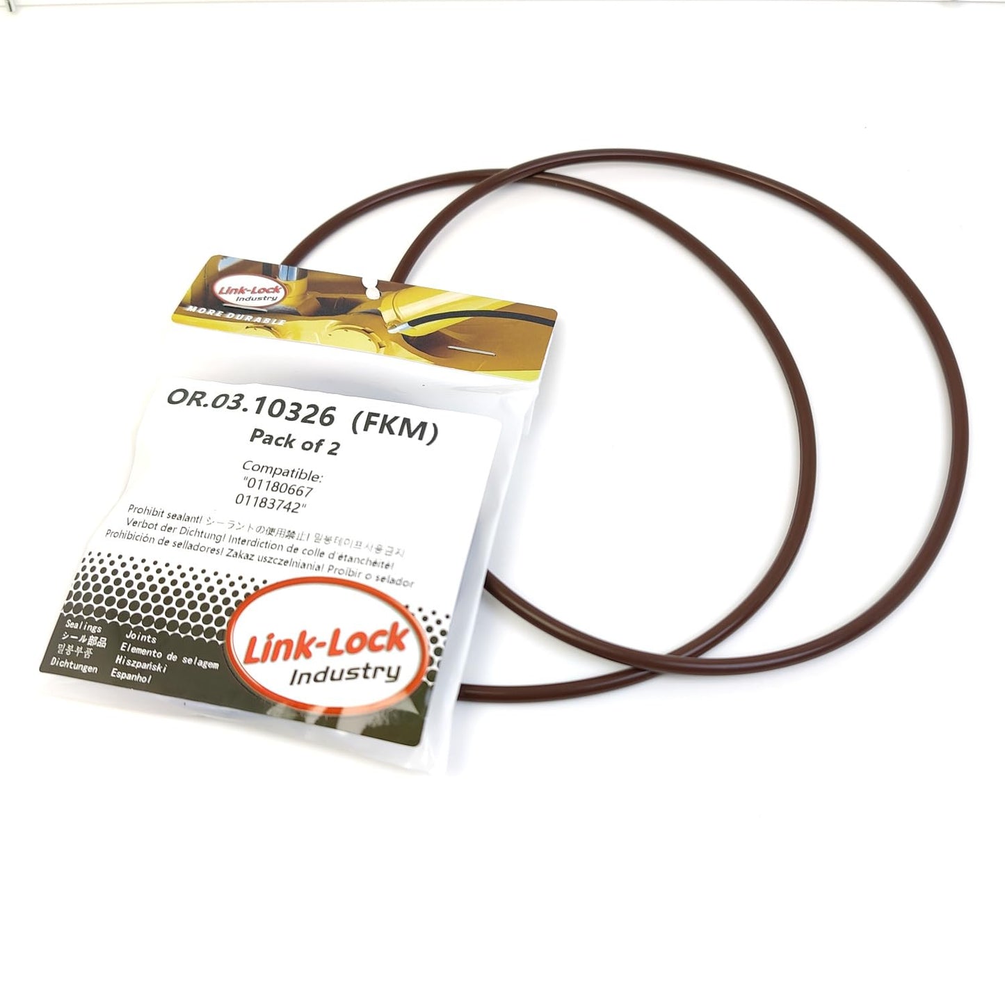 LINK-LOCK 2PCS OR.03.10326 FKM Viton シリンダーライナー用シーリングOリングキット 01180667 01183742 DEUTZ-BF6M BF8M用