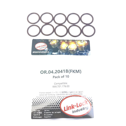LINK-LOCK 10PCS OR.04.20418 FKM Viton Sealing O-Ring Kit of Oil Separator 999.701.176.00 for PORSCHE