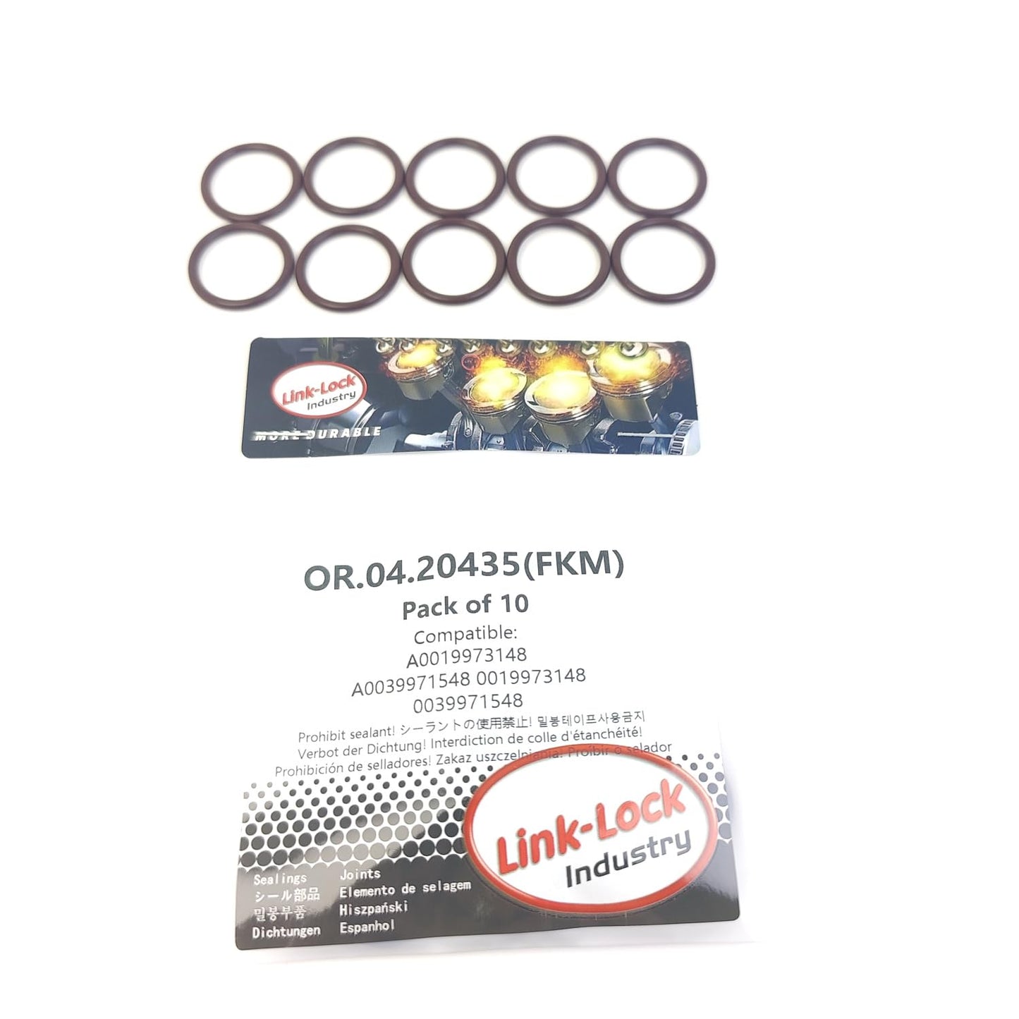 LINK-LOCK 10PCS OR.04.20435 FKM Viton 20×2.5 Sealing Universal O-Ring Kit A0019973148 A0039971548 0019973148 0039971548 for MERCEDES-BENZ for EVOBUS