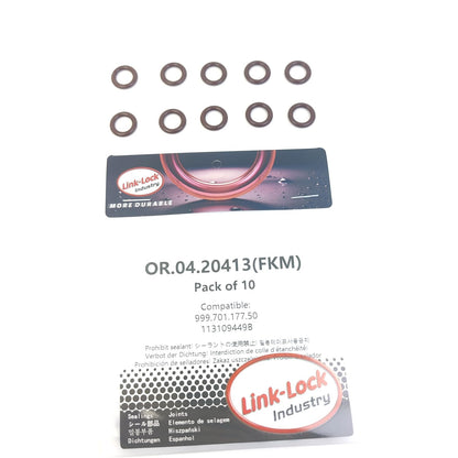 LINK-LOCK 10PCS OR.04.20413 FKM Viton Sealing O-Ring Kit of Engine Rocker Stud 999.701.177.50 113109449B for PORSCHE for VAG