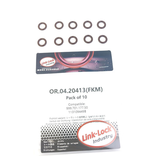 LINK-LOCK 10PCS OR.04.20413 FKM Viton Sealing O-Ring Kit of Engine Rocker Stud 999.701.177.50 113109449B for PORSCHE for VAG