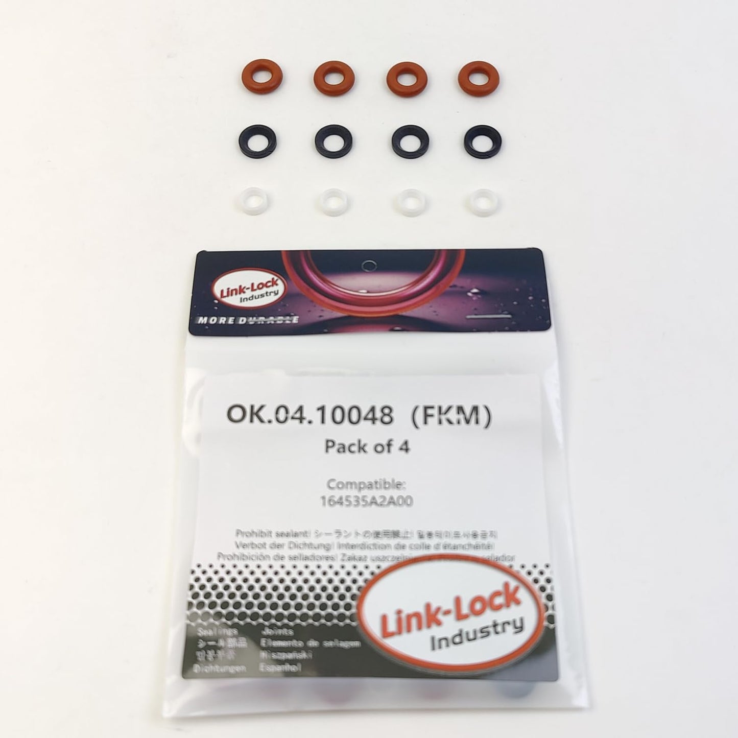 LINK-LOCK 4Set OK.04.10048 fuel injector repair kit 164535A2A00 with FKM Viton O-RING For HONDA 2.4L K24